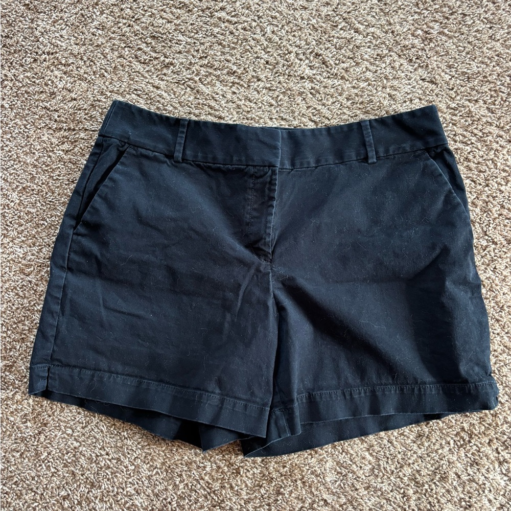LOFT Black Womens Cotton Blend Shorts